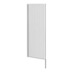 Arezzo Fluted Glass Chrome Framed Urinal Partition