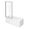 Arezzo Black Framed Fixed Round Single Ended Shower Bath 1 Arezzo Black Framed Fixed Round Single Ended Shower Bath -Croydex shop azfr157 d5