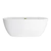 Arezzo Freestanding Modern Bath With Brushed Brass Waste 1 Arezzo Freestanding Modern Bath With Brushed Brass Waste -Croydex shop azfrebb detail3
