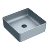 Arezzo 380 X 380mm Matt Grey Square Counter Top Basin 2 Arezzo 380 X 380mm Matt Grey Square Counter Top Basin -Croydex shop azg6276d1