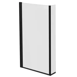 Arezzo Shower Bath - 1700mm L Shaped With Matt Black Screen + Panel -Croydex shop azl17 d2