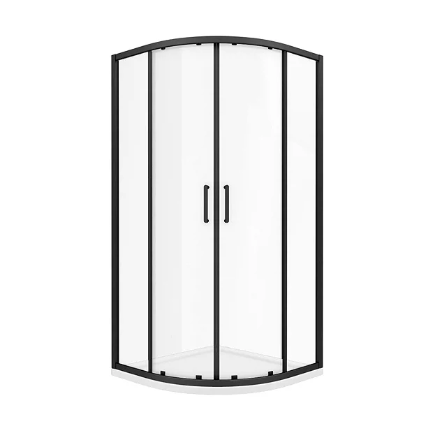 Arezzo Matt Black 900mm Quadrant Shower Suite With Matt Grey Vanity Unit + Modern Round Toilet 5 Arezzo Matt Black 900mm Quadrant Shower Suite With Matt Grey Vanity Unit + Modern Round Toilet - Image 3