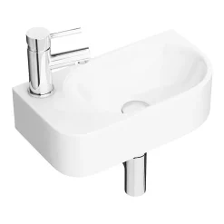 Arezzo Round Cloakroom Suite (Toilet + Basin) -Croydex shop azrdcsd3