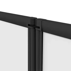 Arezzo Square Single Ended Bath With Matt Black Bi-Fold Screen -Croydex shop azsbf d2