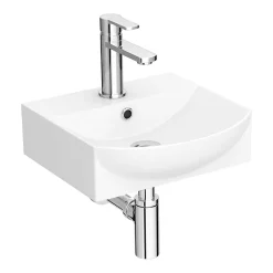 Arezzo Square Cloakroom Suite (Toilet + Basin) -Croydex shop azsqcs d2