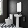 Arezzo Square BTW Close Coupled Rimless Toilet With Soft Close Seat -Croydex shop azssqbtwcc lrg01