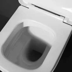 Arezzo Square BTW Rimless Toilet With Soft Close Seat 13 Arezzo Square BTW Rimless Toilet With Soft Close Seat -Croydex shop azssqbtwp d4