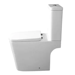 Arezzo Square Close Coupled Rimless Toilet With Soft Close Seat -Croydex shop azssqcc d1