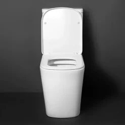 Arezzo Square Close Coupled Rimless Toilet With Soft Close Seat -Croydex shop azssqcc d2