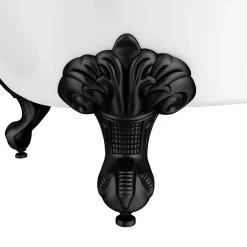 Arezzo Traditional Shower Bath Suite - 1700mm With Matt Black Screen + Leg Set -Croydex shop aztbs17 d3