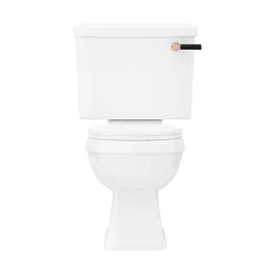Arezzo Traditional Toilet With Rose Gold + Matt Black Lever