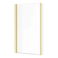 Arezzo Shower Bath - 1700mm L Shaped With Brushed Brass Screen + Matt Blue Panel 9 Arezzo Shower Bath - 1700mm L Shaped With Brushed Brass Screen + Matt Blue Panel -Croydex shop azvb17bbd2