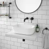 Arezzo 465 X 325mm Gloss White Curved Rectangular Counter Top Basin 2 Arezzo 465 X 325mm Gloss White Curved Rectangular Counter Top Basin -Croydex shop azw465d7