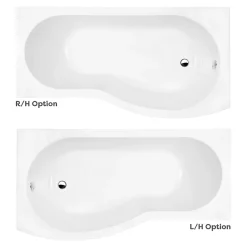 Cruze Bathroom Cruze B Shaped Shower Bath - 1700mm With Screen & Panel 10 Cruze Bathroom Cruze B Shaped Shower Bath - 1700mm With Screen & Panel -Croydex shop b1700cs n d1