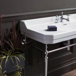 Urlington Bathroom Burlington Edwardian 120cm Basin & Chrome Wash Stand