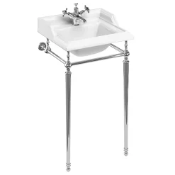 Urlington Bathroom Burlington 1TH Classic 50cm Basin And Chrome Wash Stand -Croydex shop b201tht52chr l
