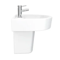 Victorian Plumbing Bianco Modern Wall Hung Basin -Croydex shop b420bsp d4