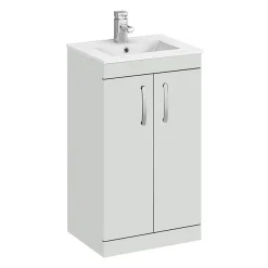 Klyn Bathroom Brooklyn Grey Mist Small 4-Piece Suite -Croydex shop b4pdg nd1