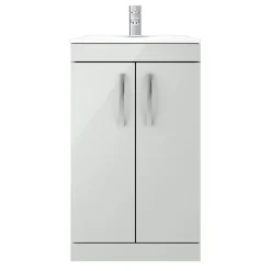 Klyn Bathroom Brooklyn Grey Mist Small 4-Piece Suite -Croydex shop b4pdg nd2