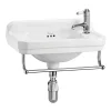 Urlington Bathroom Burlington 51cm Cloakroom Basin With Towel Rail - 1 Tap Hole -Croydex shop b8rt6chr l
