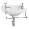 Urlington Bathroom Burlington 51cm Cloakroom Basin With Towel Rail - 2 Tap Hole 1 Urlington Bathroom Burlington 51cm Cloakroom Basin With Towel Rail - 2 Tap Hole -Croydex shop b8t6chr d1