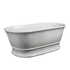 BC Designs Bampton Double Ended Freestanding Bath 1555 X 740mm - Silk Matt White -Croydex shop bab032 d1 1