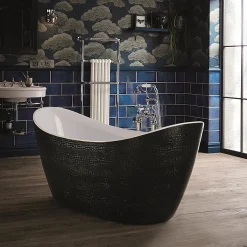 Heritage Bathroom Heritage Alderley Croc Skin Effect Freestanding Acrylic Bath (1730 X 730mm) -Croydex shop balfs00crc d1