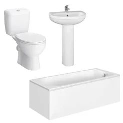 Nui Barmby 5 Piece 1TH Bathroom Suite -Croydex shop bar5pc nvd1