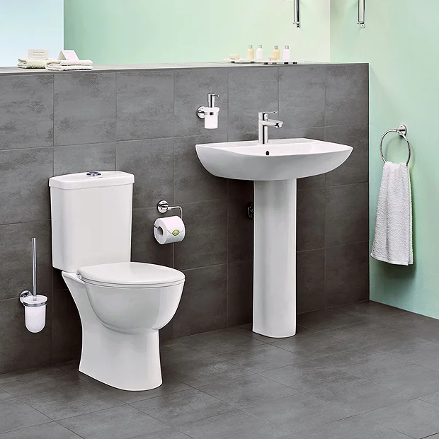 Grohe Bau 4-Piece Bathroom Suite (Basin + Rimless Close Coupled Toilet) 7 Grohe Bau 4-Piece Bathroom Suite (Basin + Rimless Close Coupled Toilet) - Image 5