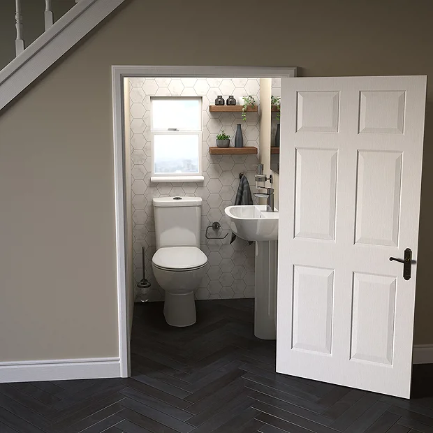 Grohe Bau 4-Piece Bathroom Suite (Basin + Rimless Close Coupled Toilet) 4 Grohe Bau 4-Piece Bathroom Suite (Basin + Rimless Close Coupled Toilet) - Image 2