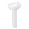 Grohe Bau 450mm 1TH Basin + Full Pedestal -Croydex shop baufp450 l1