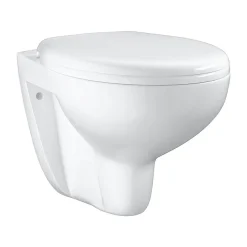 Grohe Bau Rimless Wall Hung Toilet With Soft Close Seat + FREE TOILET ROLL HOLDER -Croydex shop bauwhwc d5