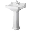 Bayswater Fitzroy Comfort Height Traditional 1TH Basin & Full Pedestal