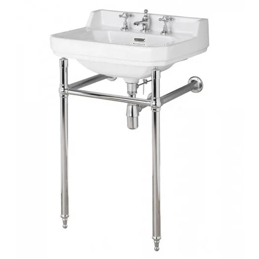 Bayswater Fitzroy 560mm 3TH Basin & Chrome Wash Stand 3 Bayswater Fitzroy 560mm 3TH Basin & Chrome Wash Stand