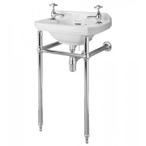Bayswater Fitzroy 515mm 2TH Cloakroom Basin & Chrome Wash Stand 3 Bayswater Fitzroy 515mm 2TH Cloakroom Basin & Chrome Wash Stand