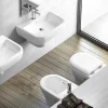Britton Bathrooms - Curve Wall Hung WC With Soft Close Seat -Croydex shop bbcwhwc d4