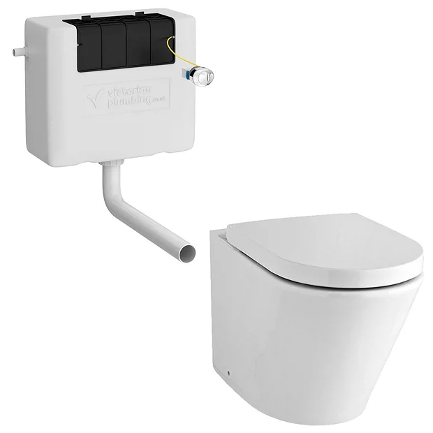 Klyn Bathroom Brooklyn White Gloss Modern Sink Vanity Unit + Toilet Package 3 Klyn Bathroom Brooklyn White Gloss Modern Sink Vanity Unit + Toilet Package
