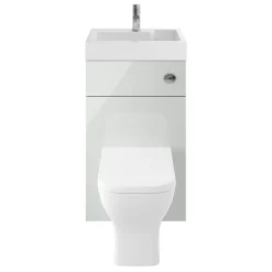 Klyn Bathroom Brooklyn 500mm Grey Mist 2-In-1 Combined Wash Basin & Toilet -Croydex shop bcomgm d2