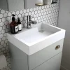 Klyn Bathroom Brooklyn 500mm Grey Mist 2-In-1 Combined Wash Basin & Toilet 2 Klyn Bathroom Brooklyn 500mm Grey Mist 2-In-1 Combined Wash Basin & Toilet -Croydex shop bcomgm nd3