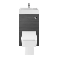 Klyn Bathroom Brooklyn 500mm Grey Avola 2-In-1 Combined Wash Basin & Toilet -Croydex shop bcomgryn d1