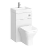 Klyn Bathroom Brooklyn 500mm White Gloss 2-In-1 Combined Wash Basin & Toilet