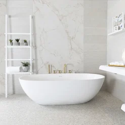 BagnoDesign Koy Bagnoquartz Stone Freestanding Bath -Croydex shop bdbkoy860ws d3