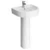 Victorian Plumbing Bianco Double Ended Curved Freestanding Bath Suite -Croydex shop bdecfbsn detail6