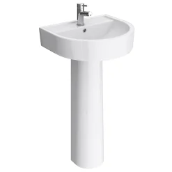 Victorian Plumbing Bianco Double Ended Curved Freestanding Bath Suite