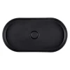 BagnoDesign Teatro Oval Matt Black 650 X 350mm Countertop Basin -Croydex shop bdscir102mb d2