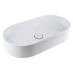 BagnoDesign Teatro Oval White 650 X 350mm Countertop Basin -Croydex shop bdscir102wh d1