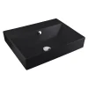 BagnoDesign 600mm 0TH Matt Black Funktion Countertop Or Wall Mounted Basin -Croydex shop bdsfun702amb l