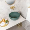 BagnoDesign Matt Green Koy 400mm Round Countertop Basin -Croydex shop bdskoy702mgr d2