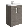 Klyn Bathroom Brooklyn Grey Avola Bathroom Suite With L-Shaped Bath -Croydex shop bgabsl d3