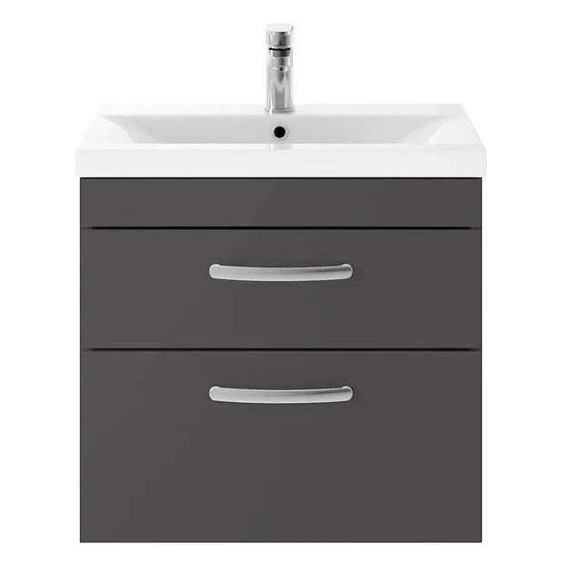Klyn Bathroom Brooklyn Gloss Grey Cloakroom Suite (Wall Hung Vanity + Close Coupled Toilet) 6 Klyn Bathroom Brooklyn Gloss Grey Cloakroom Suite (Wall Hung Vanity + Close Coupled Toilet) - Image 4